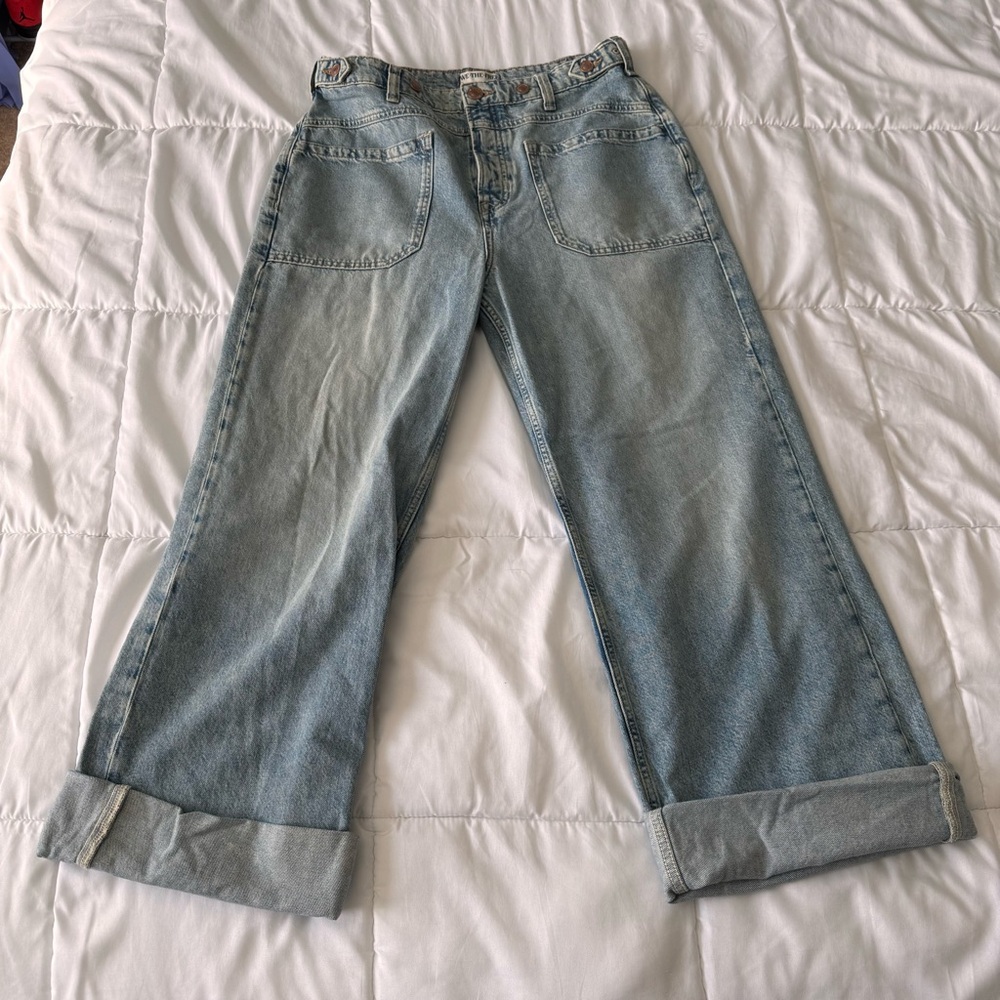 Free People x We The Free Palmer Cuffed Wide Leg In Daydream Blue - Picture 4 of 9